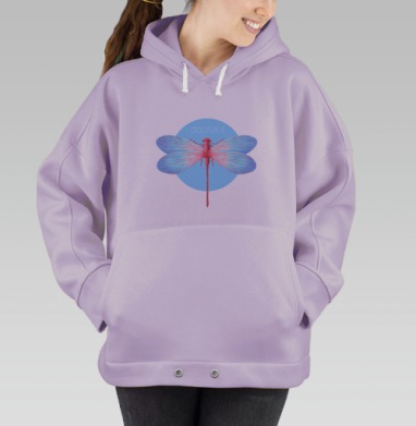 Odonata, Hoodie Oversize Fiolet