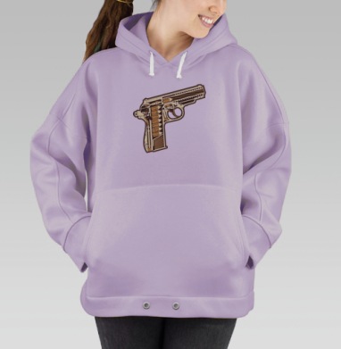 Пистолет с художественными принадлежностями – оружие искусства, Hoodie Oversize Fiolet