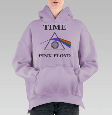 Преобразование света через время с часами Pink Floyd, Hoodie Oversize Fiolet, утепленная