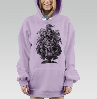 Призрачный гонщик, Hoodie Mjhigh Dig Mel, Fiolet, утепленная