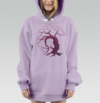 Punk Tree, Hoodie Mjhigh Dig Mel, Fiolet, утепленная