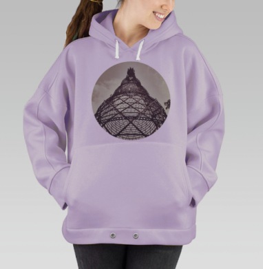 Винтажная металлическая ажурная конструкция, Hoodie Oversize Fiolet