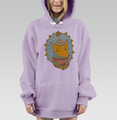 Сладкоежка мистер лис, Hoodie Mjhigh Dig Mel, Fiolet, утепленная
