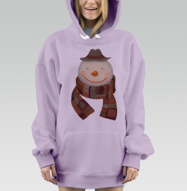 Снеговик, Hoodie Mjhigh Dig Mel, Fiolet, утепленная