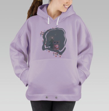 Сова дарит зимнюю мудрость в рождественской атмосфере праздника, Hoodie Oversize Fiolet