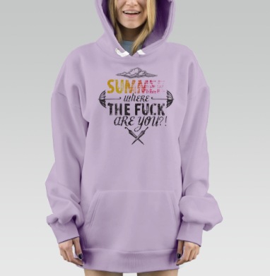 Summer is gone, Hoodie Mjhigh Dig Mel, Fiolet, утепленная