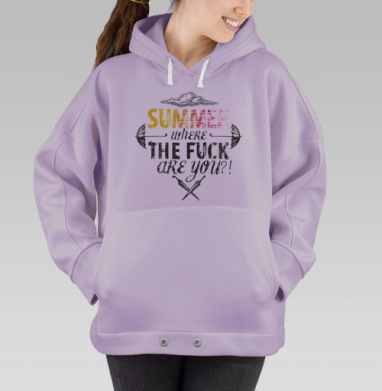 Summer is gone, Hoodie Oversize Fiolet