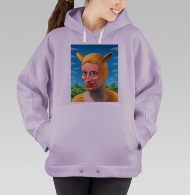 SUNFOX, Hoodie Oversize Fiolet