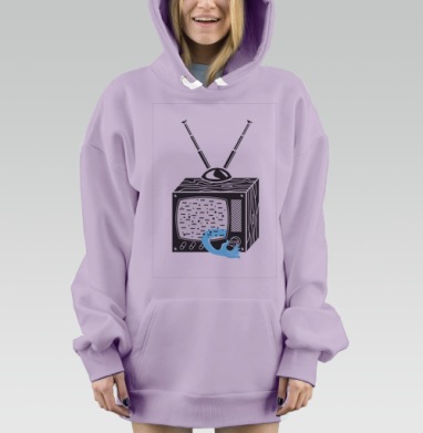 ТV-shirt, Hoodie Mjhigh Dig Mel, Fiolet, утепленная