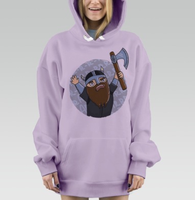 Викинги   (муж.), Hoodie Mjhigh Dig Mel, Fiolet, утепленная