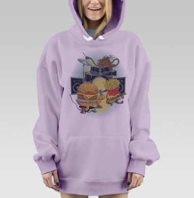 Вкусные мелодии, Hoodie Mjhigh Dig Mel, Fiolet, утепленная