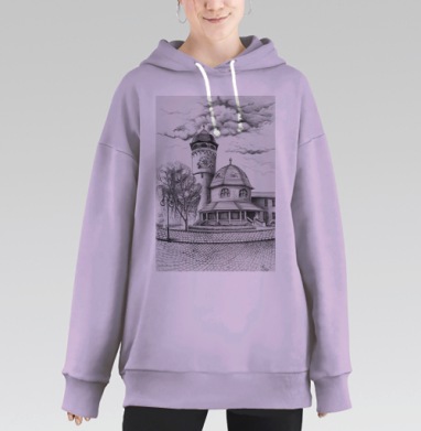ВодонапорнаябашняСветлогорскАрхитектура2024, Hoodie Long Oversize Fiolet