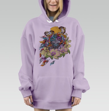 Время, Hoodie Mjhigh Dig Mel, Fiolet, утепленная