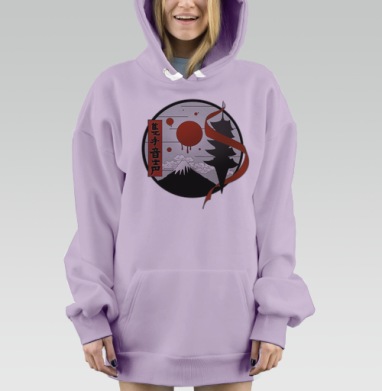 Хлопок одной ладони, Hoodie Mjhigh Dig Mel, Fiolet, утепленная