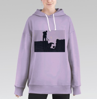 Закапывание футбольного мяча Черно белая сцена на футболке, Hoodie Long Oversize Fiolet