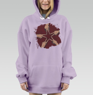 Звезда, Hoodie Mjhigh Dig Mel, Fiolet, утепленная