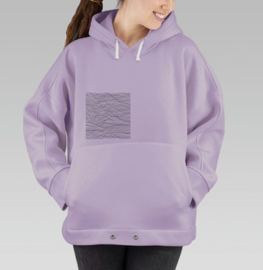 Абстрактные линии волны рельеф синий фон, Hoodie Oversize Fiolet