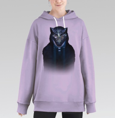 Альфа Волк, Hoodie Long Oversize Fiolet