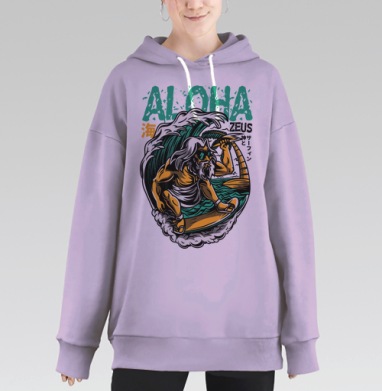 Aloha Zeus / Алоха Зевс, Hoodie Long Oversize Fiolet