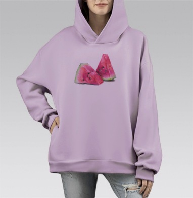 Арбузиш, Hoodie Mono Fiolet, оверсайз, утепленная