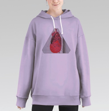 Бьется, Hoodie Long Oversize Fiolet