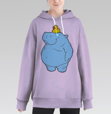 Бегемотик, Hoodie Long Oversize Fiolet