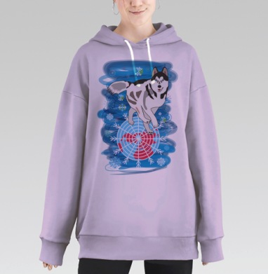 Бегущая по снегам, Hoodie Long Oversize Fiolet