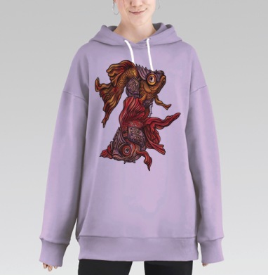 Бойцовые рыбки, Hoodie Long Oversize Fiolet