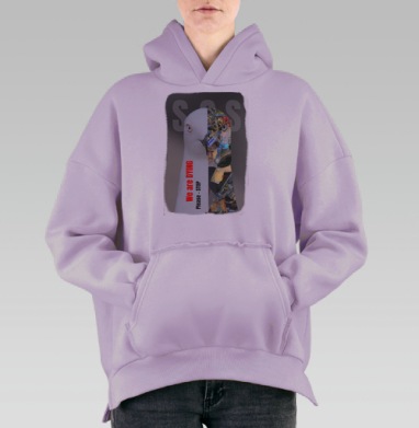 Чайка Экология Пластик Выживание Животные, Hoodie Oversize Fiolet, утепленная