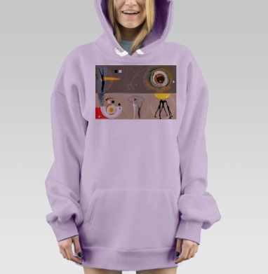 Человеческая связь созидание энергия свет дневные символы, Hoodie Mjhigh Dig Mel, Fiolet, утепленная