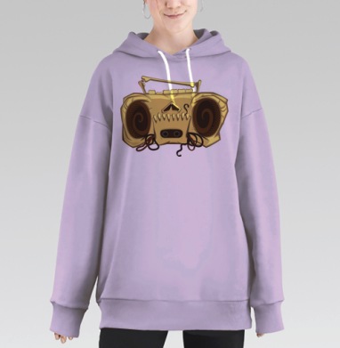 Череп магнитофона, Hoodie Long Oversize Fiolet