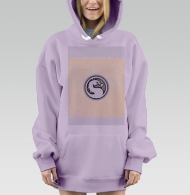 Черно Белый Дракон Символ Силы, Hoodie Mjhigh Dig Mel, Fiolet, утепленная