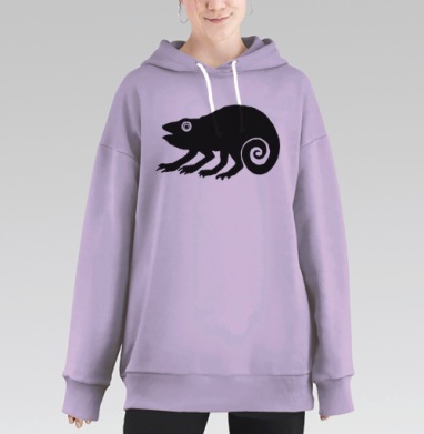 Чёрный ящер, Hoodie Long Oversize Fiolet