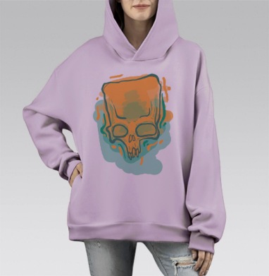 Черп, Hoodie Mono Fiolet, оверсайз, утепленная