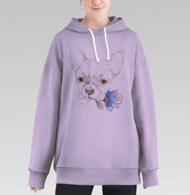 Чихуахуа, Hoodie Long Oversize Fiolet