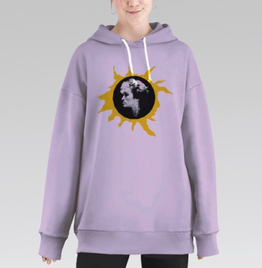 Цой в стиле лоу-поли, Hoodie Long Oversize Fiolet