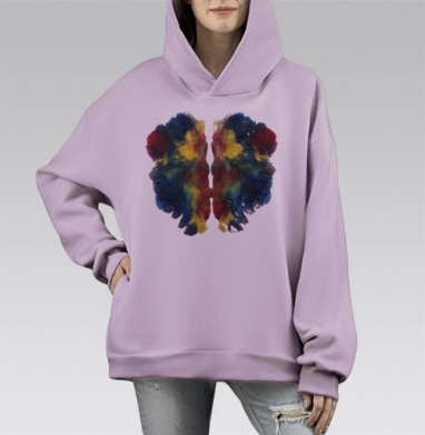 Цвета дыхания, Hoodie Mono Fiolet, оверсайз, утепленная