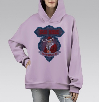 ДЕАД МОРОЗ, Hoodie Mono Fiolet, оверсайз, утепленная