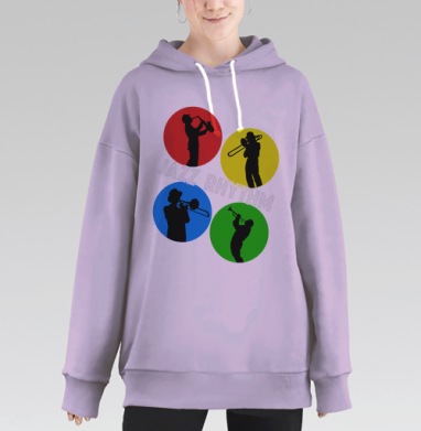 Джаз ритм, Hoodie Long Oversize Fiolet