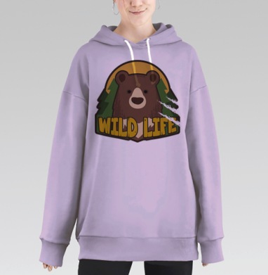 Дикий, Hoodie Long Oversize Fiolet