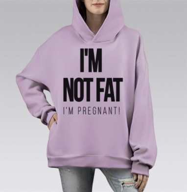 Для беременных, Hoodie Mono Fiolet, оверсайз, утепленная