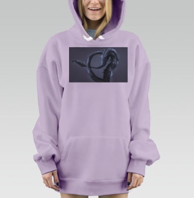 Дракон моря, Hoodie Mjhigh Dig Mel, Fiolet, утепленная