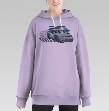 Дрифт корч, Hoodie Long Oversize Fiolet