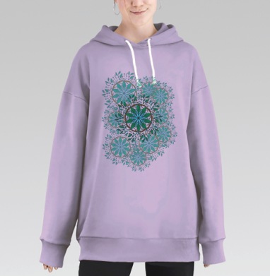 Дух зеленого леса, Hoodie Long Oversize Fiolet