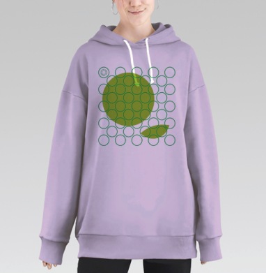 Эко-невидаль пять, Hoodie Long Oversize Fiolet