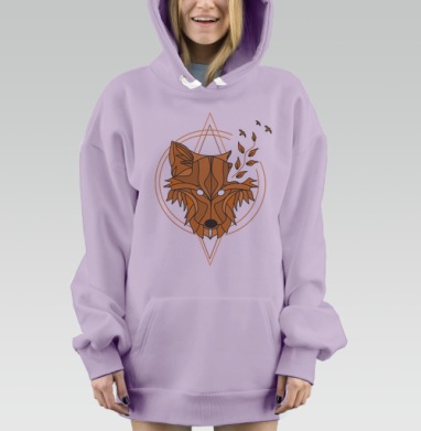 Эко лис, Hoodie Mjhigh Dig Mel, Fiolet, утепленная