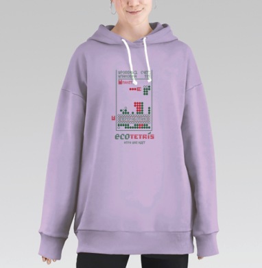 Экотетрис, Hoodie Long Oversize Fiolet