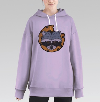 Енот и печенка, Hoodie Long Oversize Fiolet