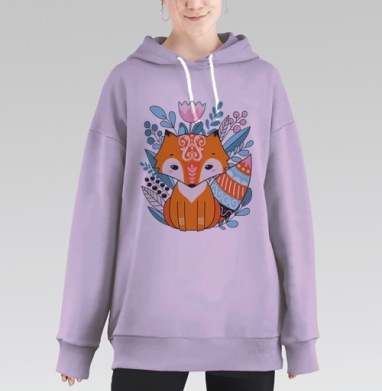 Этник Фокс, Hoodie Long Oversize Fiolet