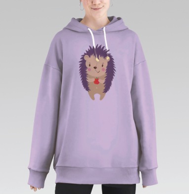 Флаффи ЕЖИК, Hoodie Long Oversize Fiolet